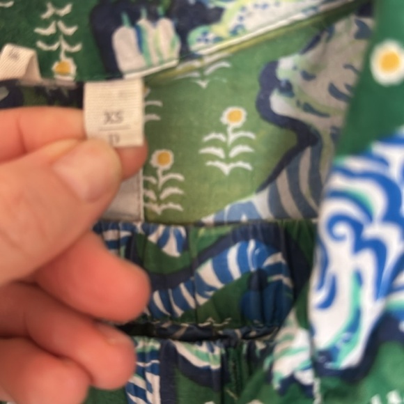 PRINTFRESH Pajama Set – White Tigers in Jade Print – Size XS petite - Picture 6 of 12